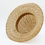 Beach Hat in Plant Fibers – Beige & White