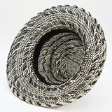 Beach Hat in Plant Fibers – Black & White