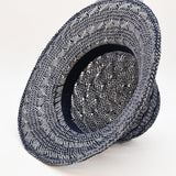 Beach Hat in Plant Fibers – Blue & White