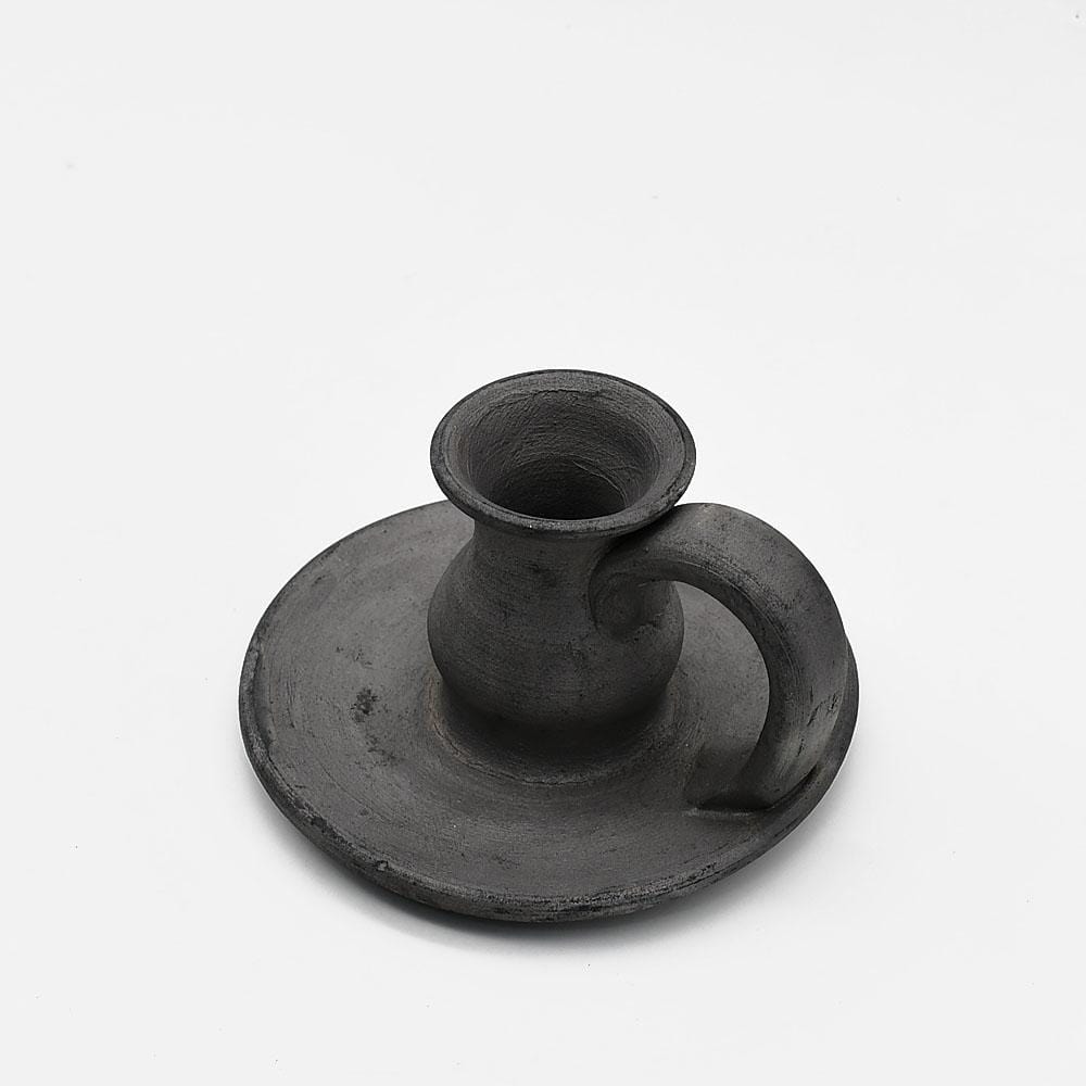 Black Terracotta Candle holder from Bisalhães