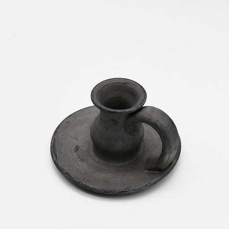 Black Terracotta Candle holder from Bisalhães