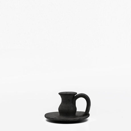 Black Terracotta Candle holder from Bisalhães