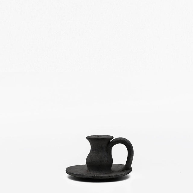 Black Terracotta Candle holder from Bisalhães