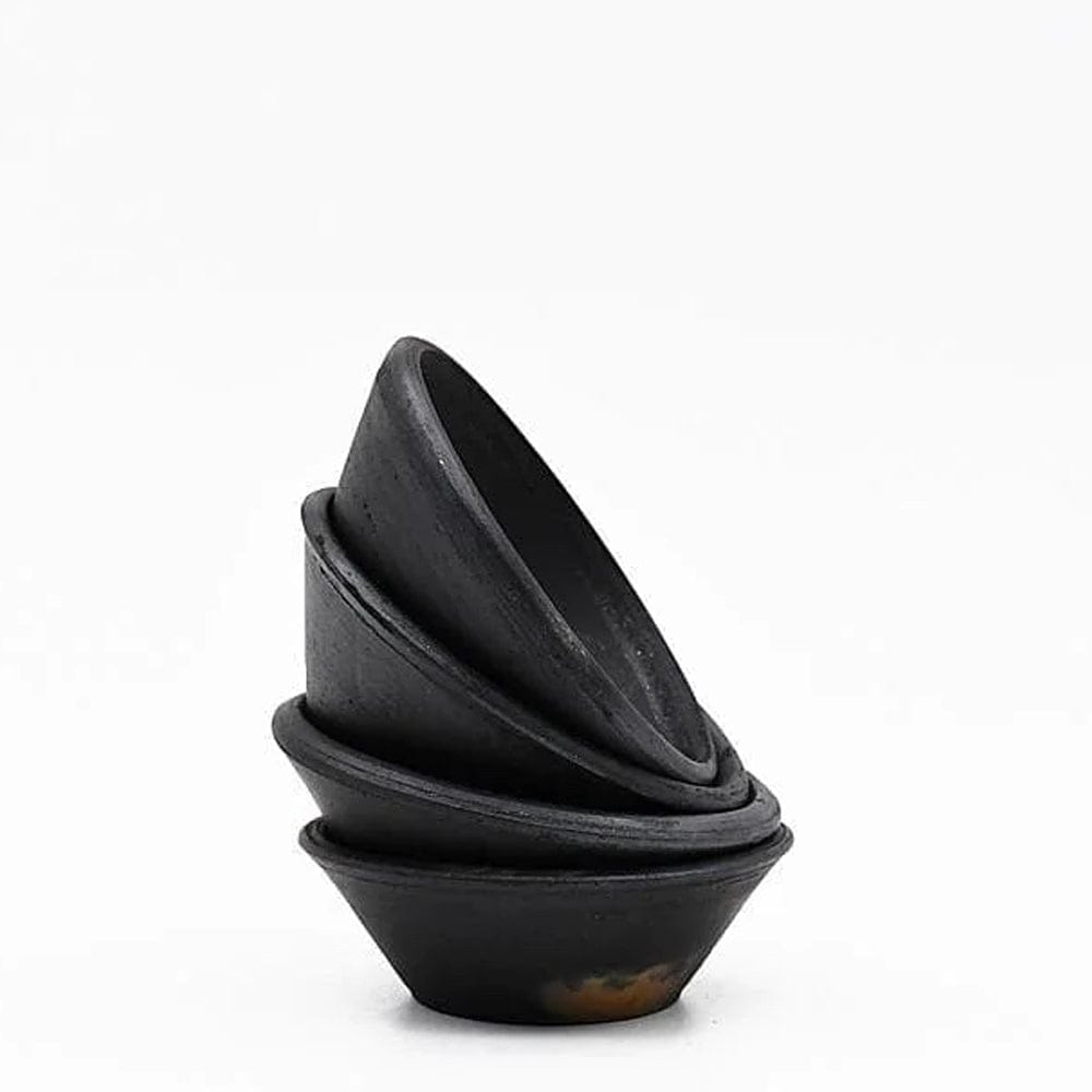 Black Terracotta Pasteis de Nata Molds - Set of 5
