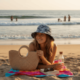 Reversible Cotton Bucket Hat – Blue