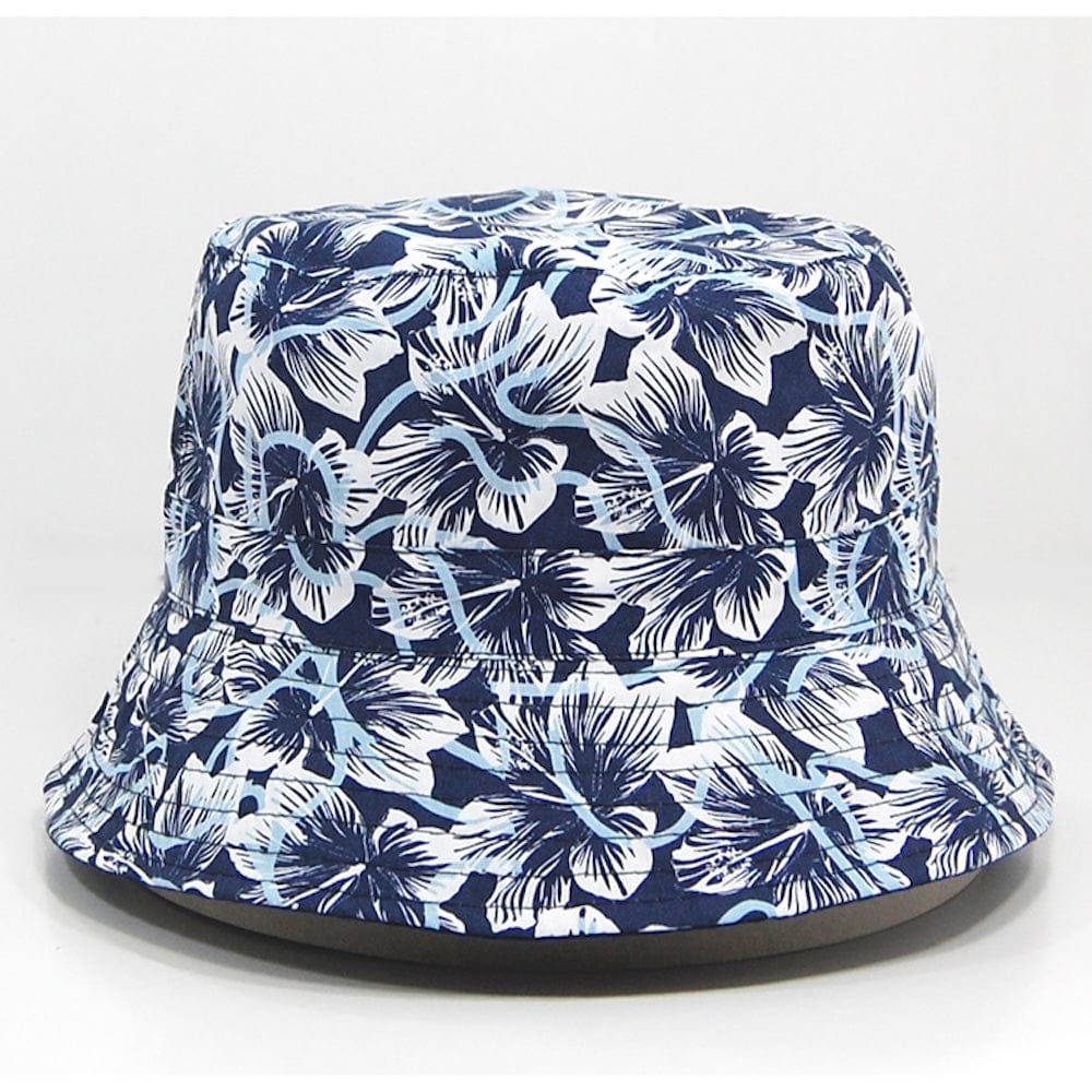 Bob réversible en coton - Bleu