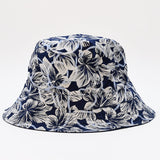 Bob réversible en coton - Bleu