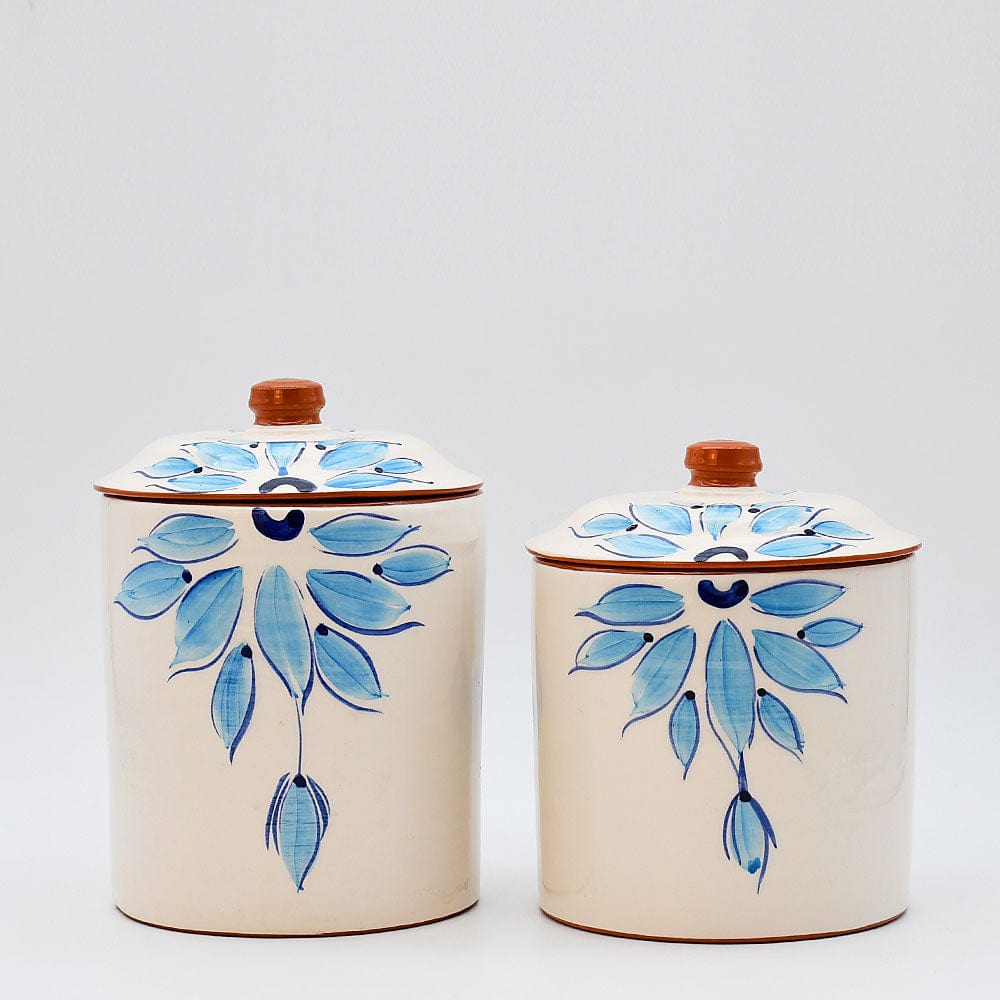 Boite de cuisine en terre cuite - Turquoises
