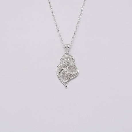 Boucles d'oreille en filigrane d'argent doré I Vente de bijoux argent #Coração de Viana I Pendentif en argent - 3.5cm