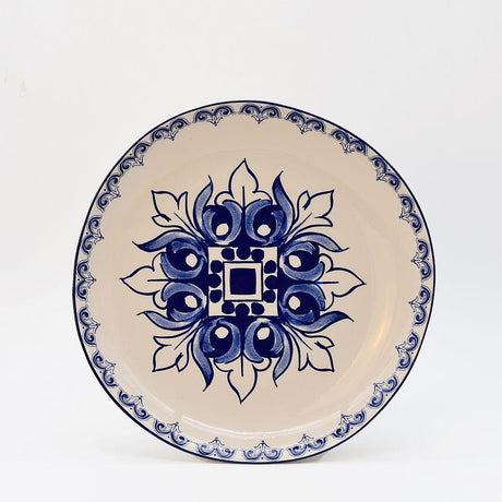 Brasão I Ceramic Plate 10.6'' - Blue