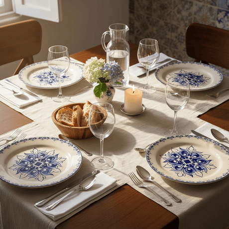 Brasão I Ceramic Plate 10.6'' - Blue