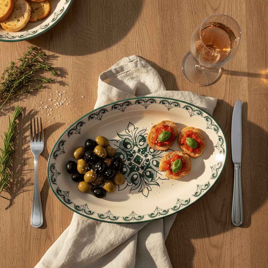 Brasão I Ceramic Serving Dish 10.2'' - Green
