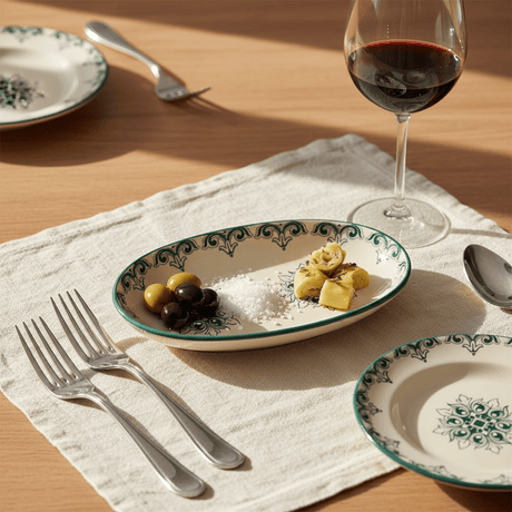 Brasão I Ceramic Serving Dish 7.5'' - Green