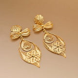 Brincos À Princesa I Gold-plated Silver Filigree Earrings 0.9 oz - 3.5"