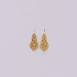 Brincos Á Rainha I Gold-plated Filigree Earrings 0.2 oz - 1.0''