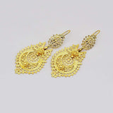Brincos À Rainha I Gold-plated Silver Earrings 1.6 oz - 2.8''
