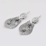 Brincos À Rainha I Silver Filigree Earrings 1.8 oz - 2.6''
