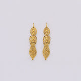 Brincos À Rei I Gold-plated Silver Filigree Earrings 0.3 oz - 2.4"