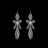 Brincos À Rei I Silver Filigree Earrings 1.8 oz - 2.6''