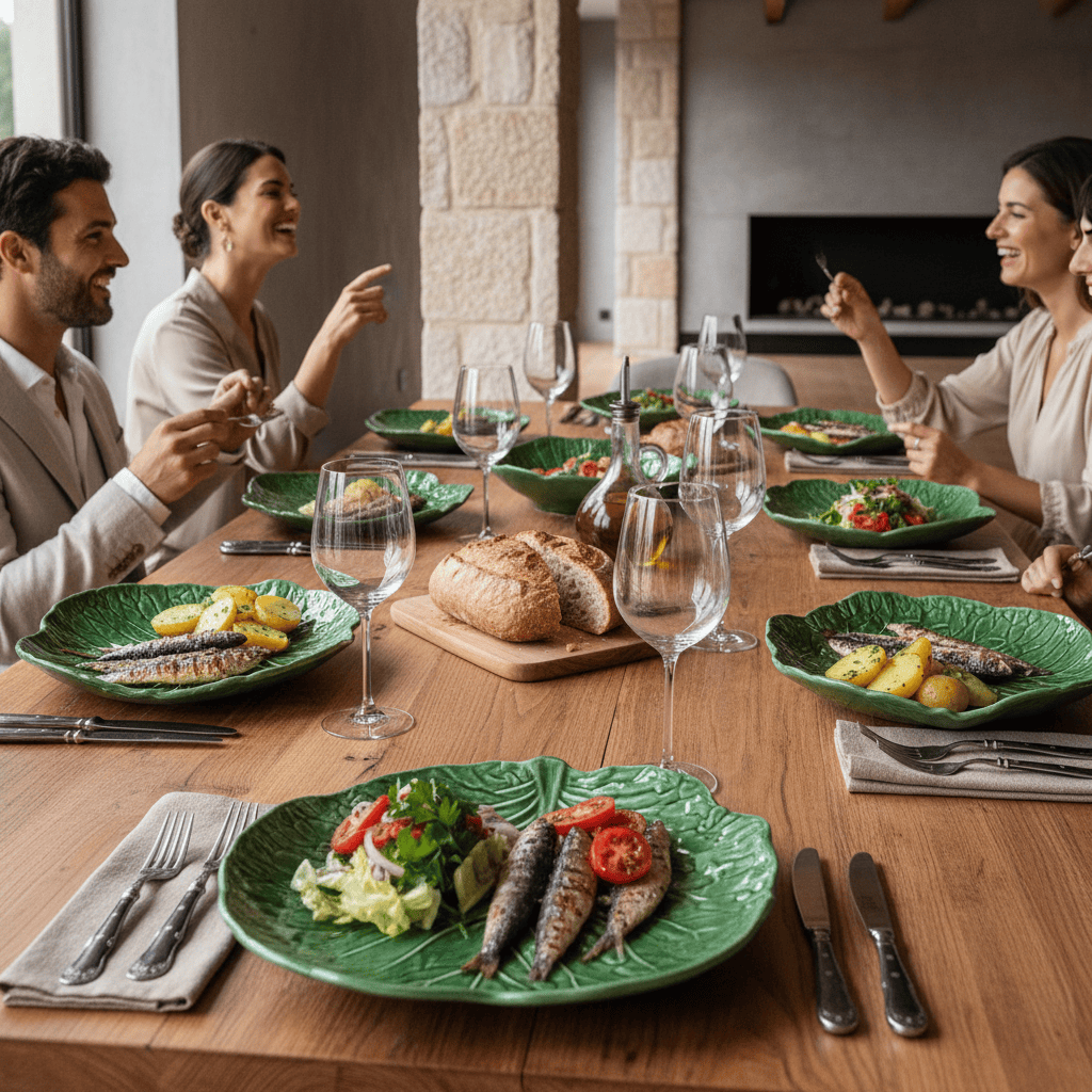 Cabbage Leaf-shaped Ceramic Dinner Plate