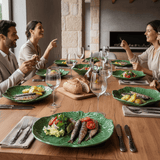 Cabbage Leaf-shaped Ceramic Dinner Plate