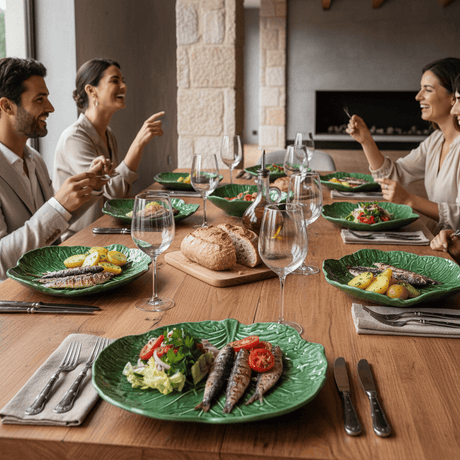 Cabbage Leaf-shaped Ceramic Dinner Plate