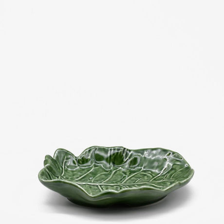 Cabbage Leaf-shaped Ceramic Plate - 6.3''