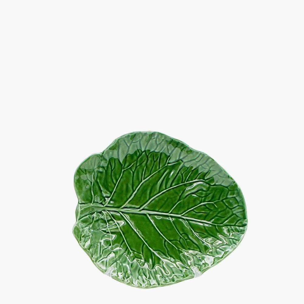 Cabbage Leaf-shaped Ceramic Plate - 9.4''