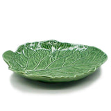 Cabbage Leaf-shaped Ceramic Plate - 9.4''