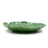 Cabbage Leaf-shaped Ceramic Plate - 9.4''
