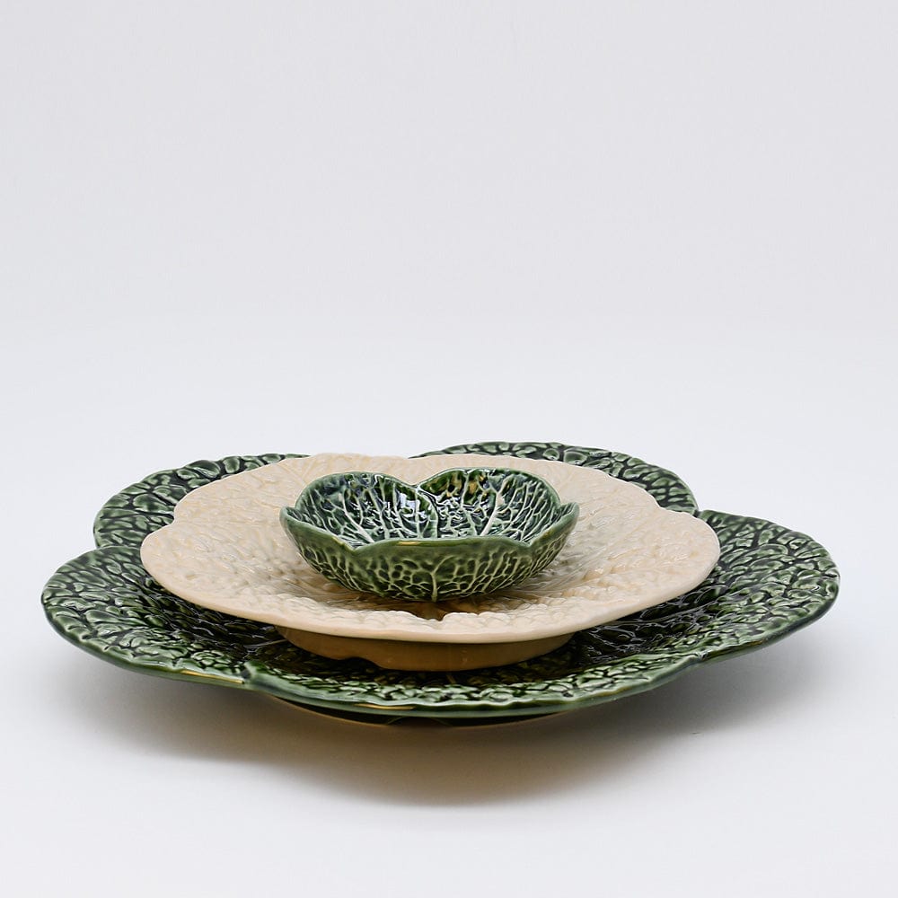Cabbage-shaped Ceramic Plate - 12.2''