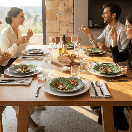 Cabbage-shaped Ceramic Plate - 8.7''