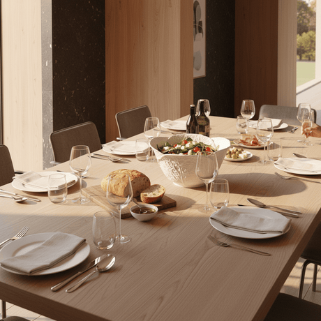 Cabbage-shaped Ceramic Salad Bowl - White