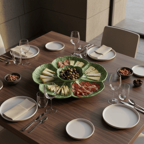 Cabbage-shaped Ceramic Serving Dish - 13.0''