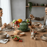 Cabbage-shaped Ceramic Tureen - 10.6''