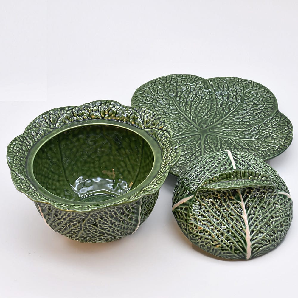 Green Cabbage-shaped soup tureen I Portuguese tableware – Luisa