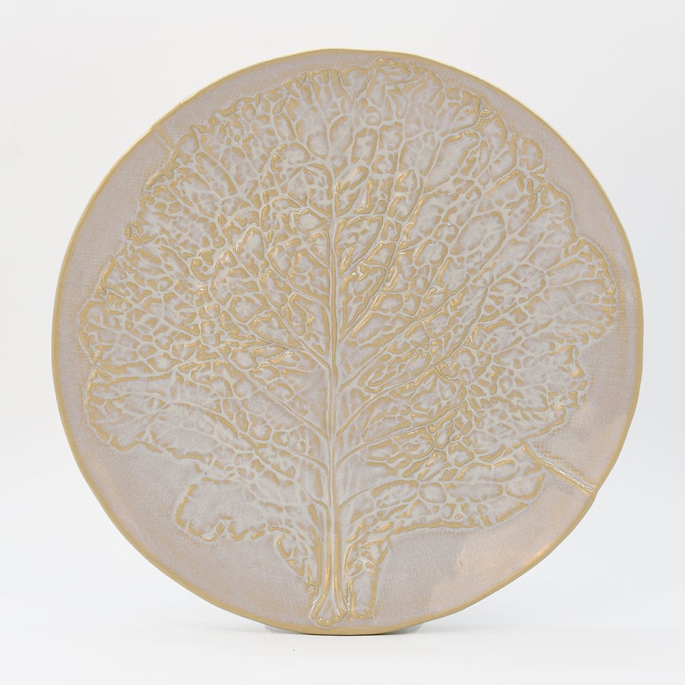 Cabbage-shaped Fine Stoneware Plate - 12.6''