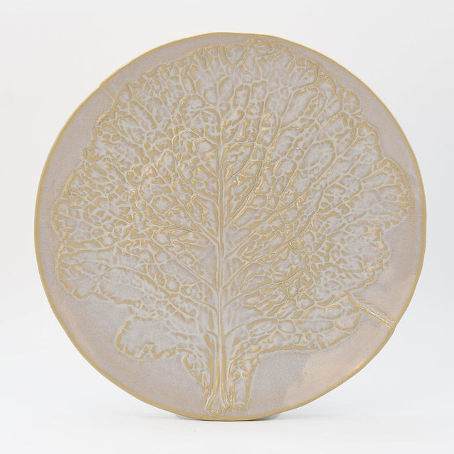 Cabbage-shaped Fine Stoneware Plate - 12.6''