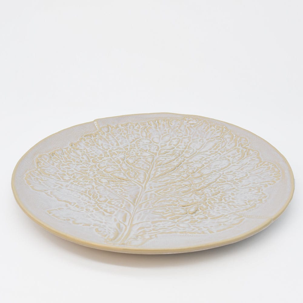 Cabbage-shaped Fine Stoneware Plate - 12.6''