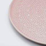 Carimbada I Handmade Ceramic Plate 10.6'' - Pink