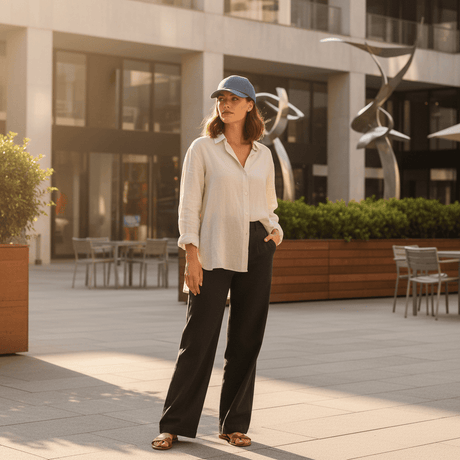 Linen Cap - Blue