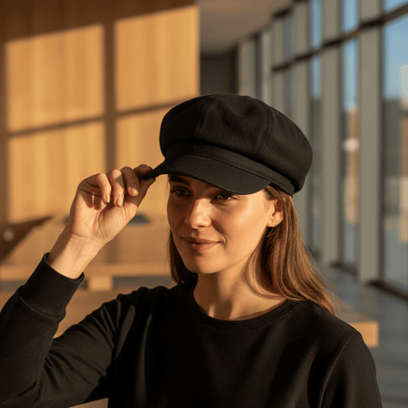 Gavroche linen Cap - Black