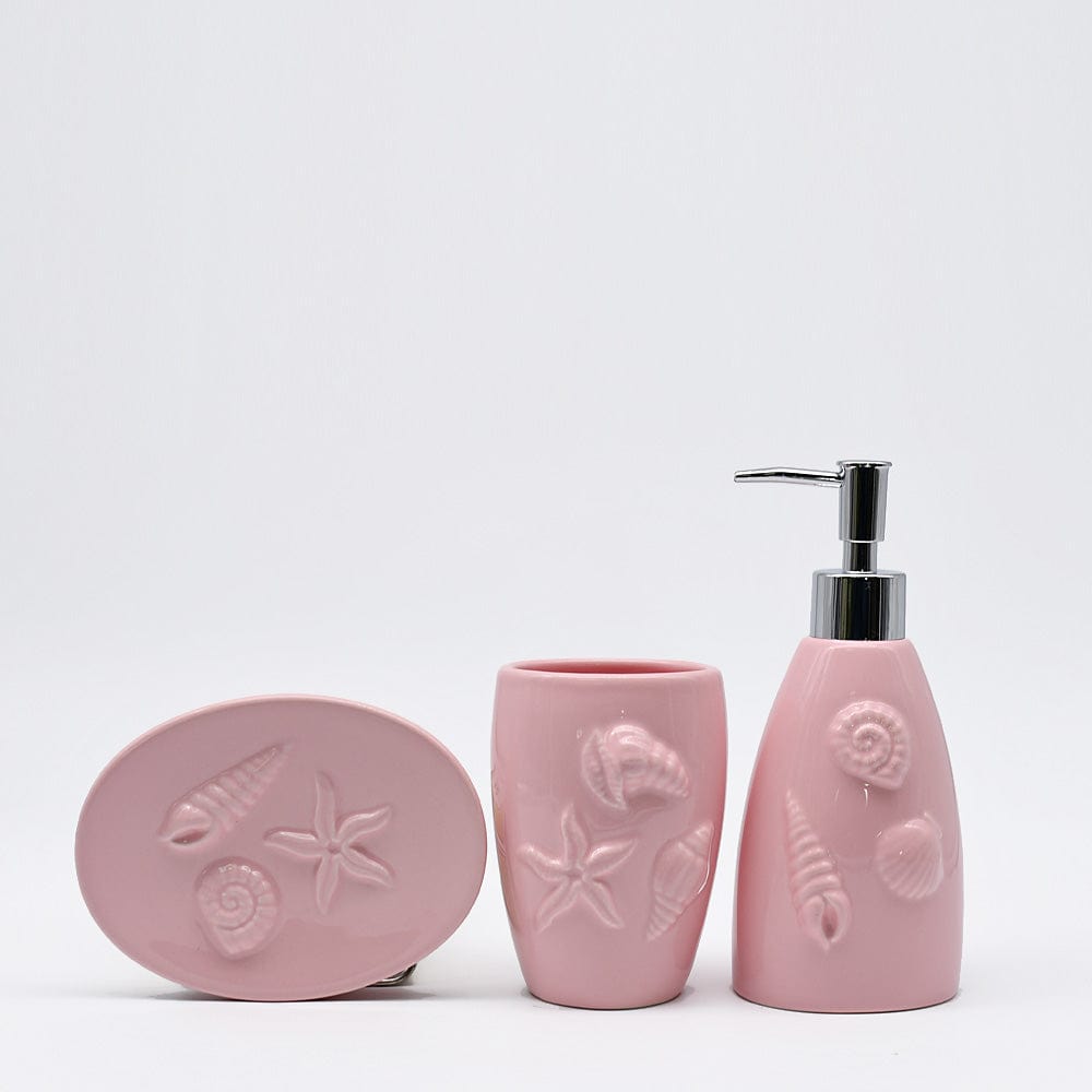 Ceramic Bathroom Set - Pink - Luisa Paixao | USA
