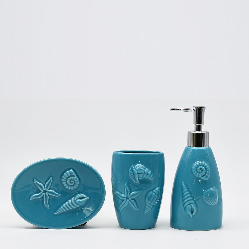Ceramic Bathroom Set - Turquoise - Luisa Paixao | USA