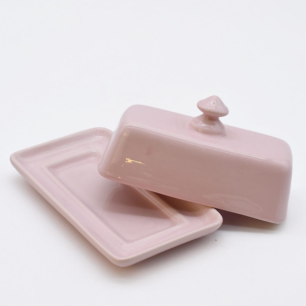 Ceramic Butter Dish - Pink