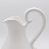Ceramic Pitcher and Washbasin - White