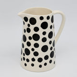 Ceramic Pitcher with Black Dots