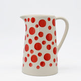 Ceramic Pitcher with Red Dots
