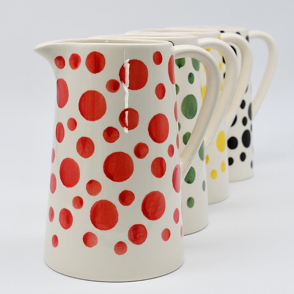 Ceramic Pitcher with Red Dots