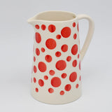 Ceramic Pitcher with Red Dots